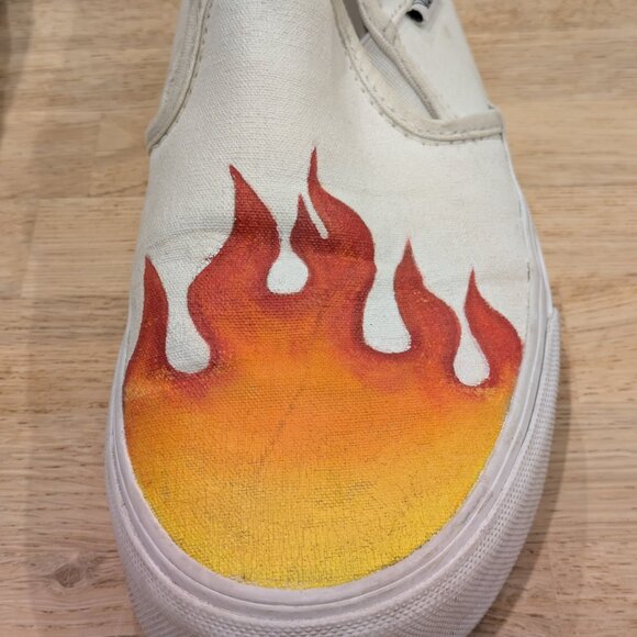 Van's Custom Painted Canvas Flats - size 6 - Picture 2 of 5